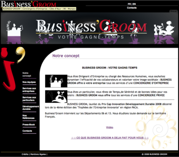 La concierge en chef de businessgroom.com est une chef d'entreprise dynamique.