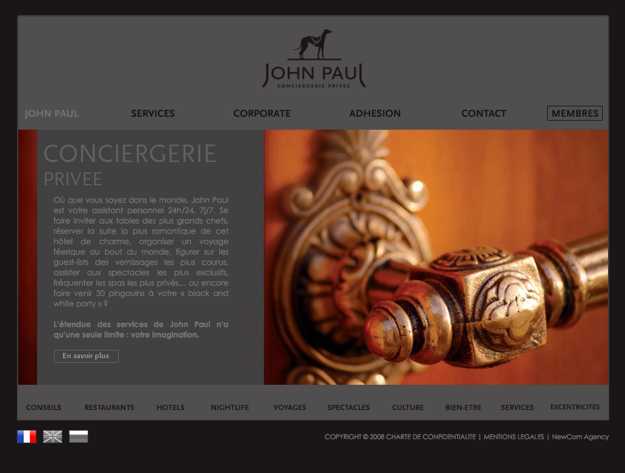 John Paul est une conciergerie de luxe, voire de prestige selon tarif et abonnement. John Paul est une conciergerie de luxe, voire de prestige selon tarif et abonnement.