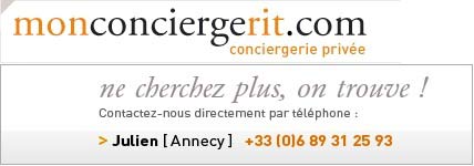 Mon concierge rit en m'apportant des services personnels à Annecy