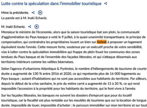 Projet de loi meublé touristique pour contraindre les propriétaires louant un bien sur Airbnb à proposer un logement équivalent toute l’année